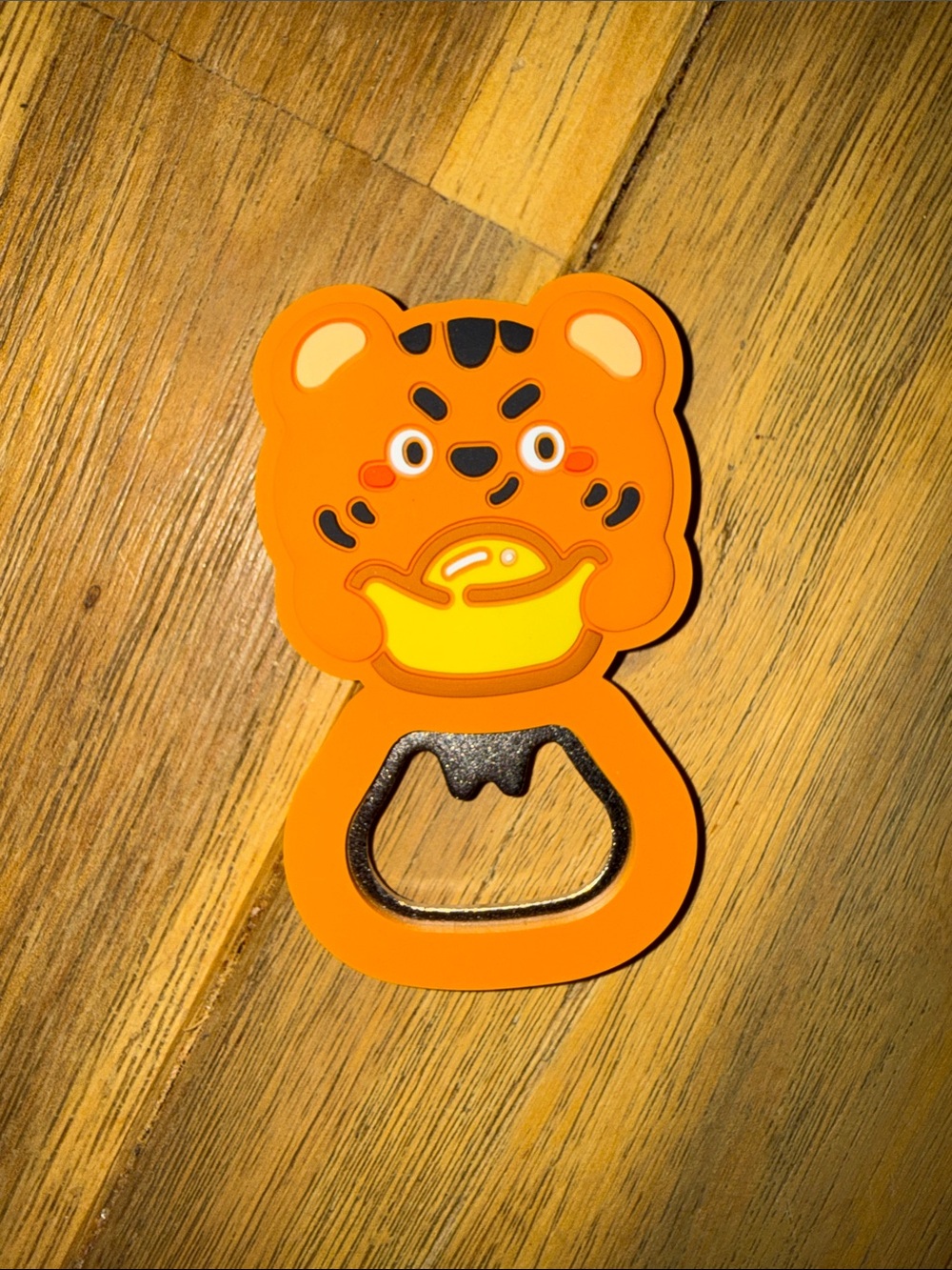 Cute Orange Tiger Bottle Opener Keychain